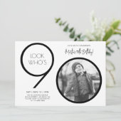 Invitation d'anniversaire 90 ans Photo Moderne (Debout devant)
