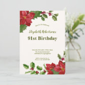 Invitation d'anniversaire 91 ans à la végétation f (Debout devant)