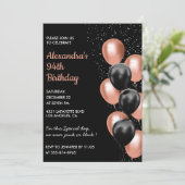 Invitation d'anniversaire 94 ans Chic Balloon (Debout devant)