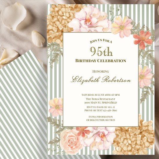 Invitation d'anniversaire 95 ans aux couleurs auto