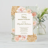 Invitation d'anniversaire 98 ans aux couleurs auto (Debout devant)