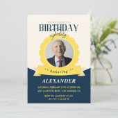 Invitation d'anniversaire 99 ans Chic Moderne  (Debout devant)