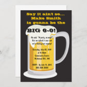 Invitation d'anniversaire à bière (Devant / Derrière)