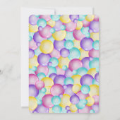 Invitation d'anniversaire à bulles modifiables (Dos)