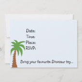 Invitation d'anniversaire à Dino Terre (Dos)