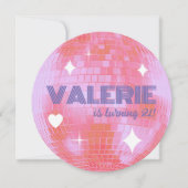 Invitation d'anniversaire à Disco Ball (Devant)