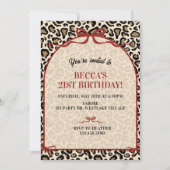 Invitation d'anniversaire à impression léopard | I (Devant)