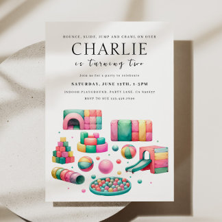 Invitation d'anniversaire à jouer en douceur à l'i