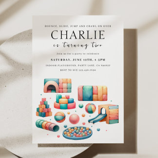 Invitation d'anniversaire à jouer en douceur à l'i