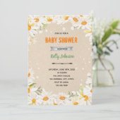 Invitation d'anniversaire à la douche aux margueri (Debout devant)