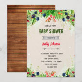 Invitation d'anniversaire à la douche sucrée aux b (Devant / Derrière)