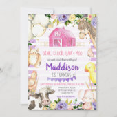 Invitation d'anniversaire à la ferme (Devant)