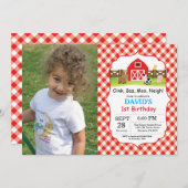 Invitation d'anniversaire à la ferme Fête de la co (Devant / Derrière)