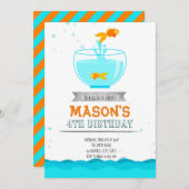 Invitation d'anniversaire à la fête de la pêche do (Devant / Derrière)