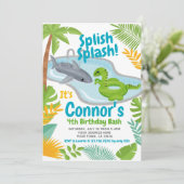 Invitation d'anniversaire à la fête de la piscine (Debout devant)