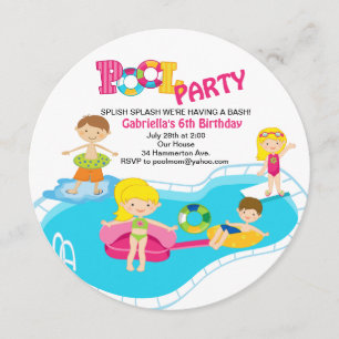 Invitation d'anniversaire à la Fête de la Piscine