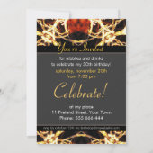 Invitation d'anniversaire à la fête du feu à Hawaï (Dos)