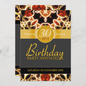 Invitation d'anniversaire à la fête du feu à Hawaï (Devant / Derrière)