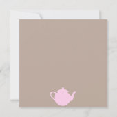 Invitation d'anniversaire à la fête du thé Cupcake (Dos)