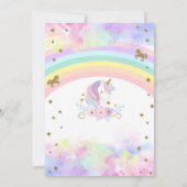 Invitation d'anniversaire à la licorne et aux frèr (Dos)