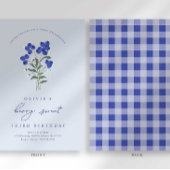 Invitation d'anniversaire à la myrtille douce Berr