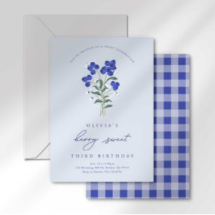 Invitation d'anniversaire à la myrtille douce Berr