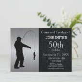 Invitation d'anniversaire à la pêche adulte robust (Debout devant)