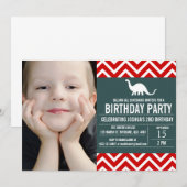 Invitation d'anniversaire à la photo d'Animal Chev (Devant / Derrière)