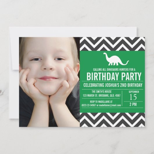 Invitation d'anniversaire à la photo d'Animal Chev (Devant)