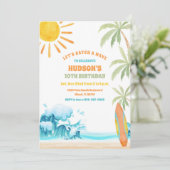 Invitation d'anniversaire à la plage (Debout devant)