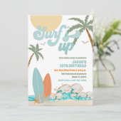 Invitation d'anniversaire à la plage de surf (Debout devant)