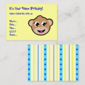invitation d'anniversaire à la tête du singe (Devant / Derrière)