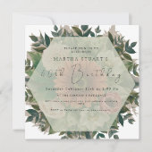 Invitation d'anniversaire à la végétation fleurie  (Devant)