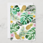 Invitation d'anniversaire à l'ananas tropical (Dos)