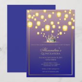 Invitation d'anniversaire à lanterne flottante (Devant / Derrière)