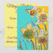 Invitation d'anniversaire à l'aquarelle artistique (Devant / Derrière)