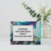 Invitation d'anniversaire à l'aquarelle colorée (Debout devant)