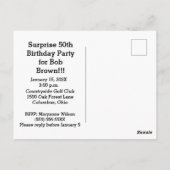 Invitation d'anniversaire à l'aquarelle colorée (Dos)