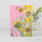 Invitation d'anniversaire à l'aquarelle d'art de j (Debout devant)