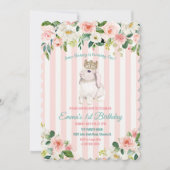 Invitation d'anniversaire à l'aquarelle de lapin p (Devant)