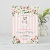 Invitation d'anniversaire à l'aquarelle de lapin p (Debout devant)
