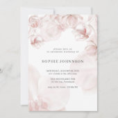 Invitation d'anniversaire à l'aquarelle d'orchidée (Devant)