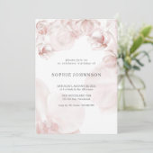 Invitation d'anniversaire à l'aquarelle d'orchidée (Debout devant)