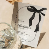 Invitation d'anniversaire à l'arc coquette noir