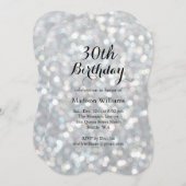 Invitation d'anniversaire à l'élégante lumière d'a (Devant / Derrière)