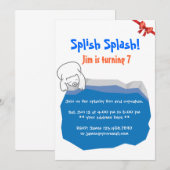 Invitation d'anniversaire à l'ours polaire et à la (Devant / Derrière)