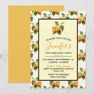Invitation d'anniversaire à motif aquarelle d'abri