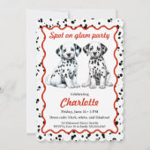 Invitation d'anniversaire à motif dalmate | Fête n (Devant)