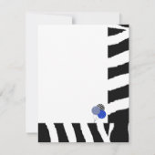 Invitation d'anniversaire à motif zèbre (Dos)