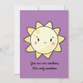 Invitation d'anniversaire à notre petite fille de  (Dos)